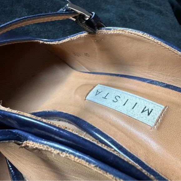 Miista ALDITH navy blue mules pumps cut out subversive designer sculpted - Picture 16 of 16